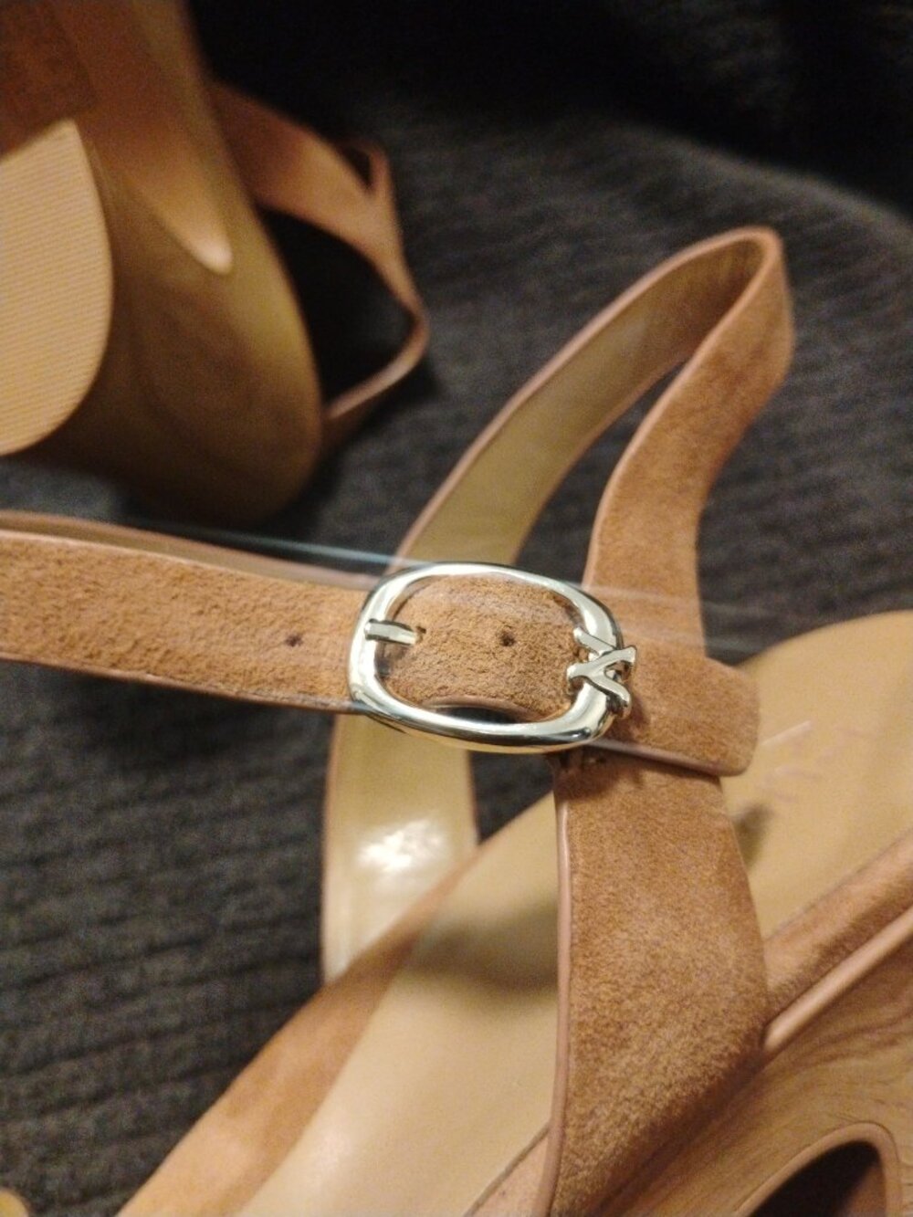 Naturalizer Women's Kira Block Heel Square Toe Platform Sandals in Brown size 12 - Picture 10 of 16
